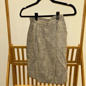 Dior Textured Gray Pencil Skirt